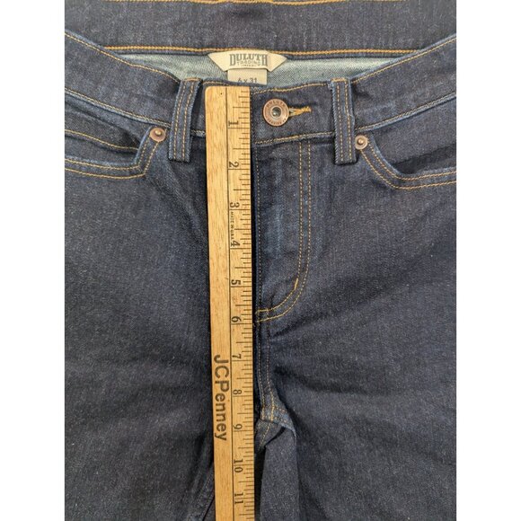 Duluth Trading Jeans Womens SZ 6 Blue Dark Wash Classic Boot Stretch Cowgirl - Picture 6 of 11